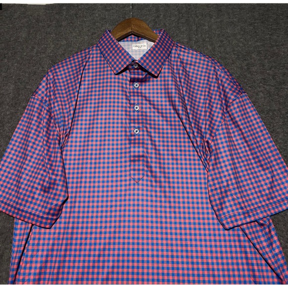 Collars & Co. Other - Collars & co polo shirt mens check pattern size 2XLT performance short sleeve